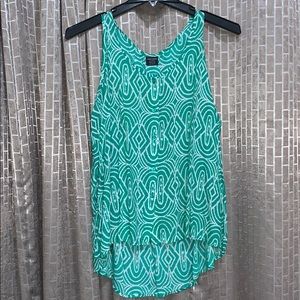 Green and white tank top